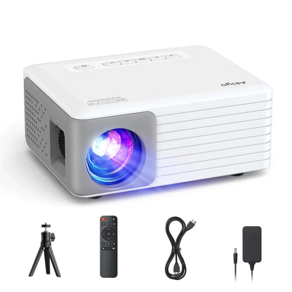 Akiyo WiFi Led Portable Projector w/ Stand & Remote Bundle iOS Android PC PS5