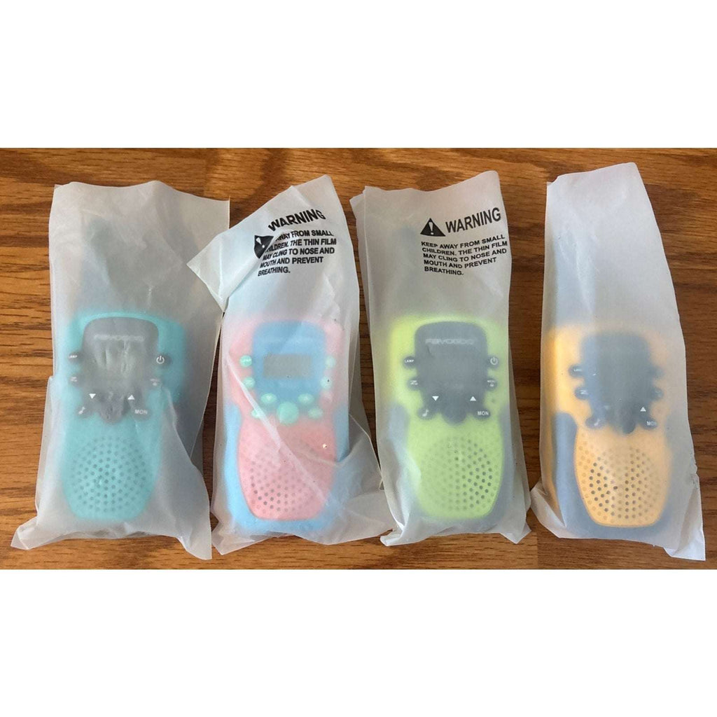 4 Pack Kids Walkie Talkies Long Range Family Walky Talky w/ Built-in Flashlight