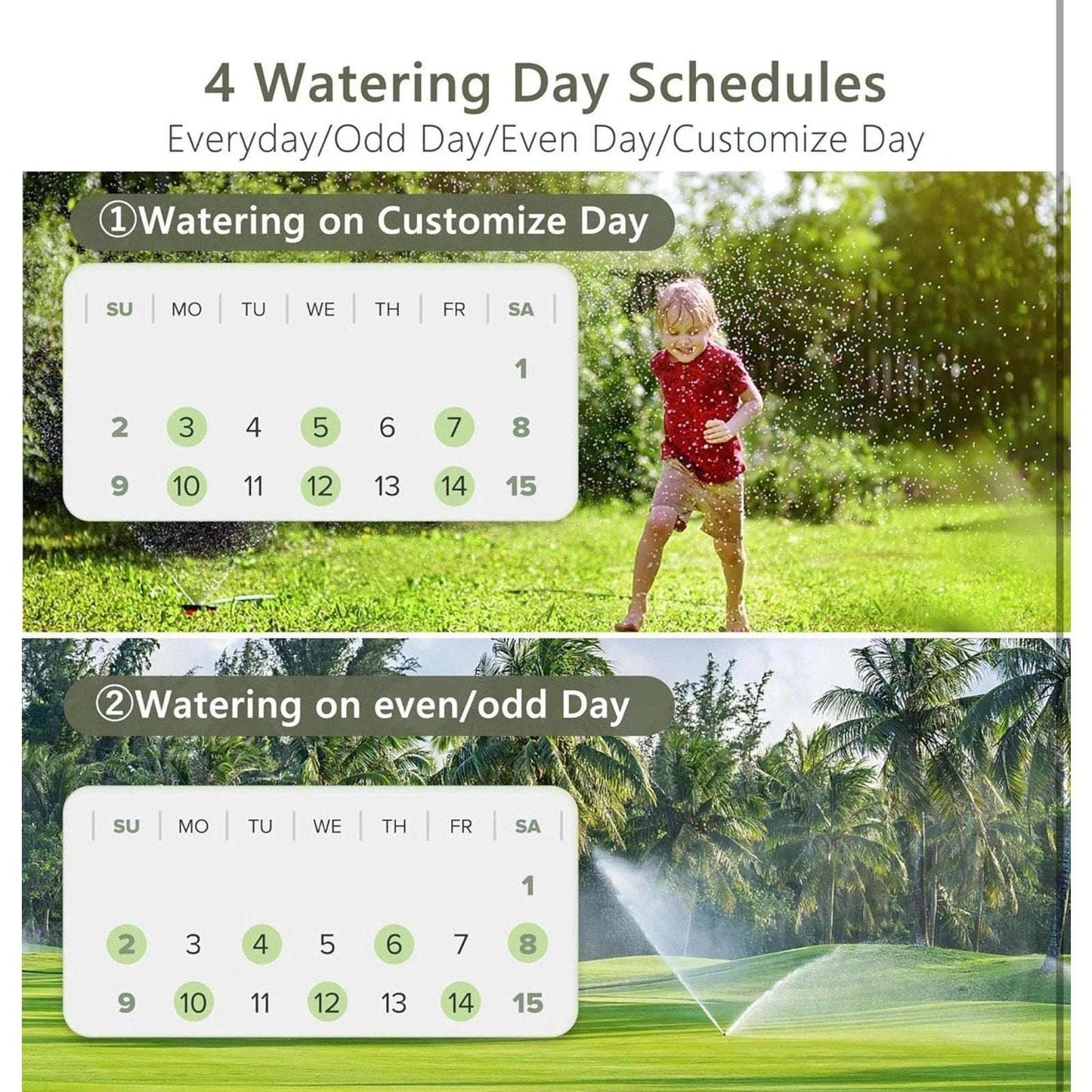 Diivoo WiFi Sprinkler Timer 3 Zone, Smart Water Hose Timer Comp w/ Alexa, Google