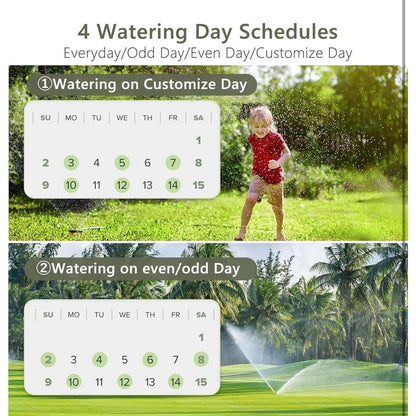 Diivoo WiFi Sprinkler Timer 3 Zone, Smart Water Hose Timer Comp w/ Alexa, Google