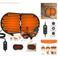 220W Chicken Coop Radiant Heater - Waterproof 3 Temp/5 Timer Tip Over Auto-Off