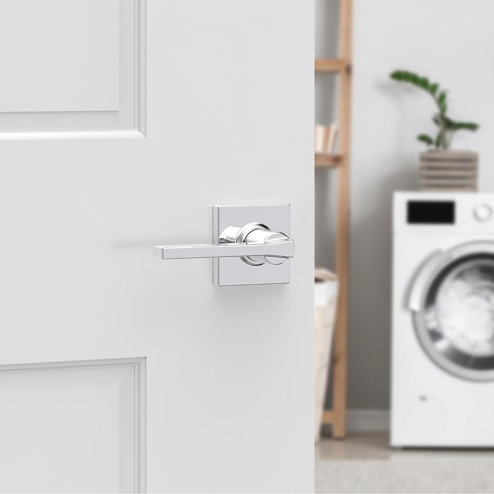 2 Kwikset 92001-605 Casey Passage Hallway Closet Door Square Lever Set in Chrome
