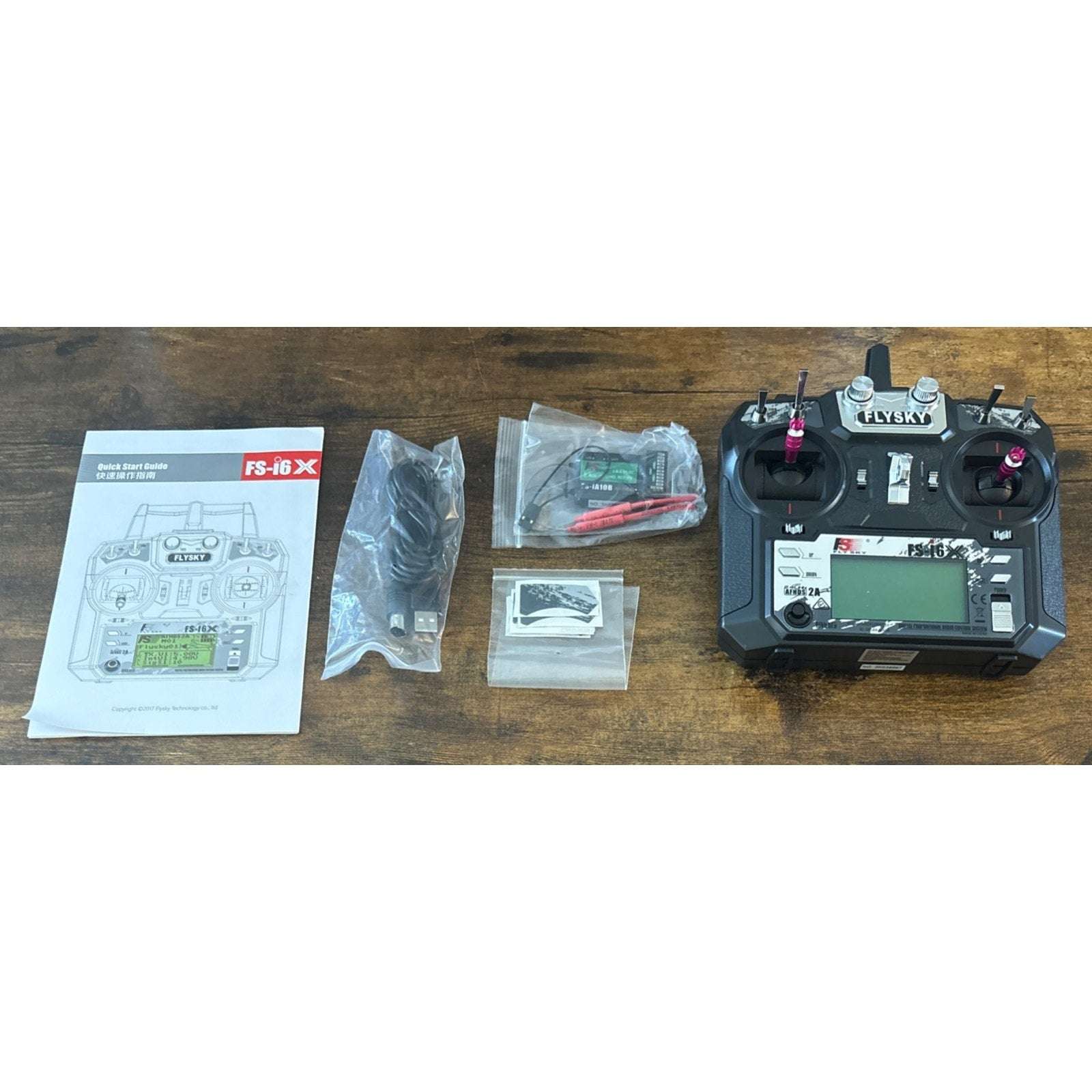 Flysky FS-i6X 2.4G 10CH RC Transmitter with FS-iA10B Receiver for RC Drone Plane