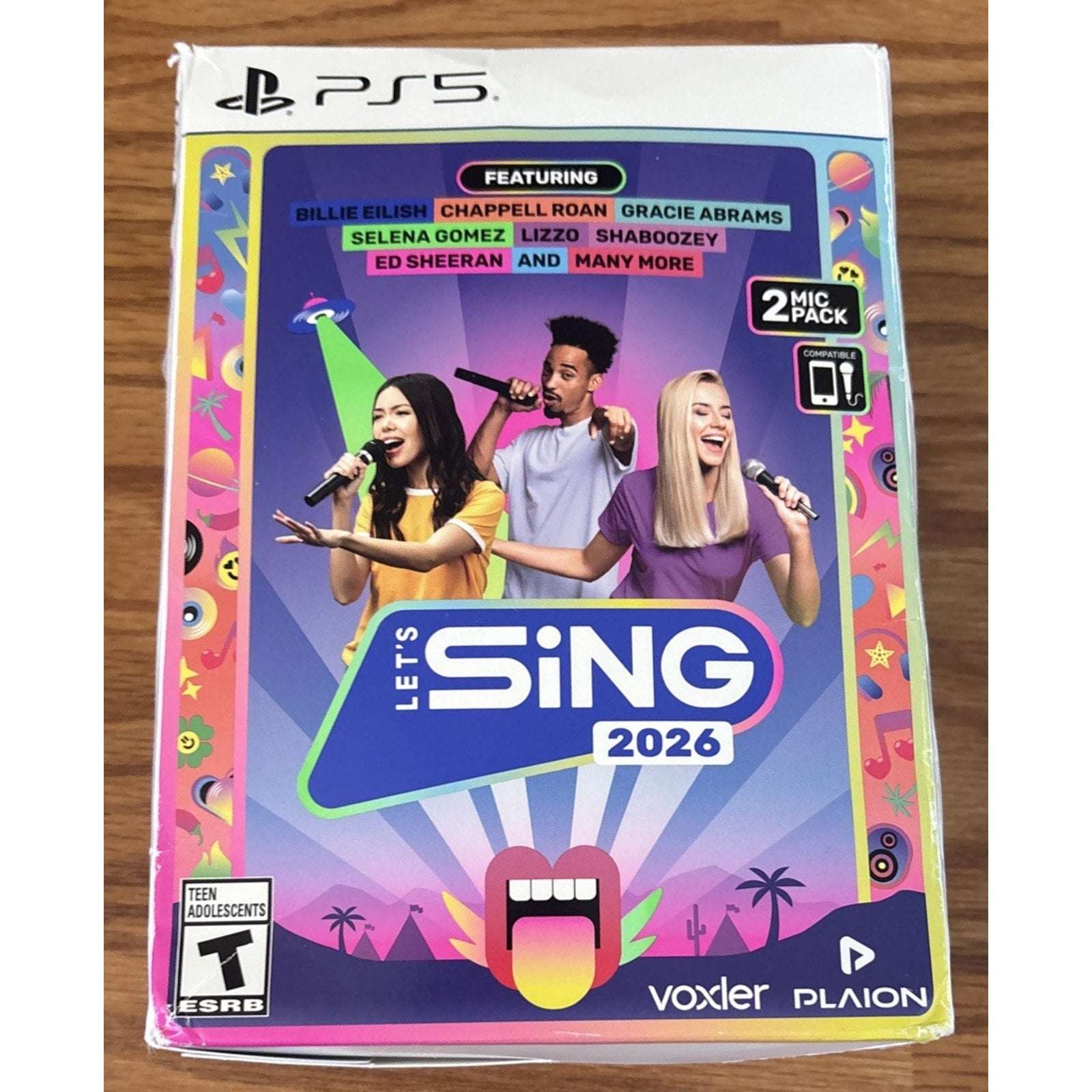 PS5 Lets Sing 2026 + 2 Mics for Playstation 5 Video Game - New Open Box Bundle