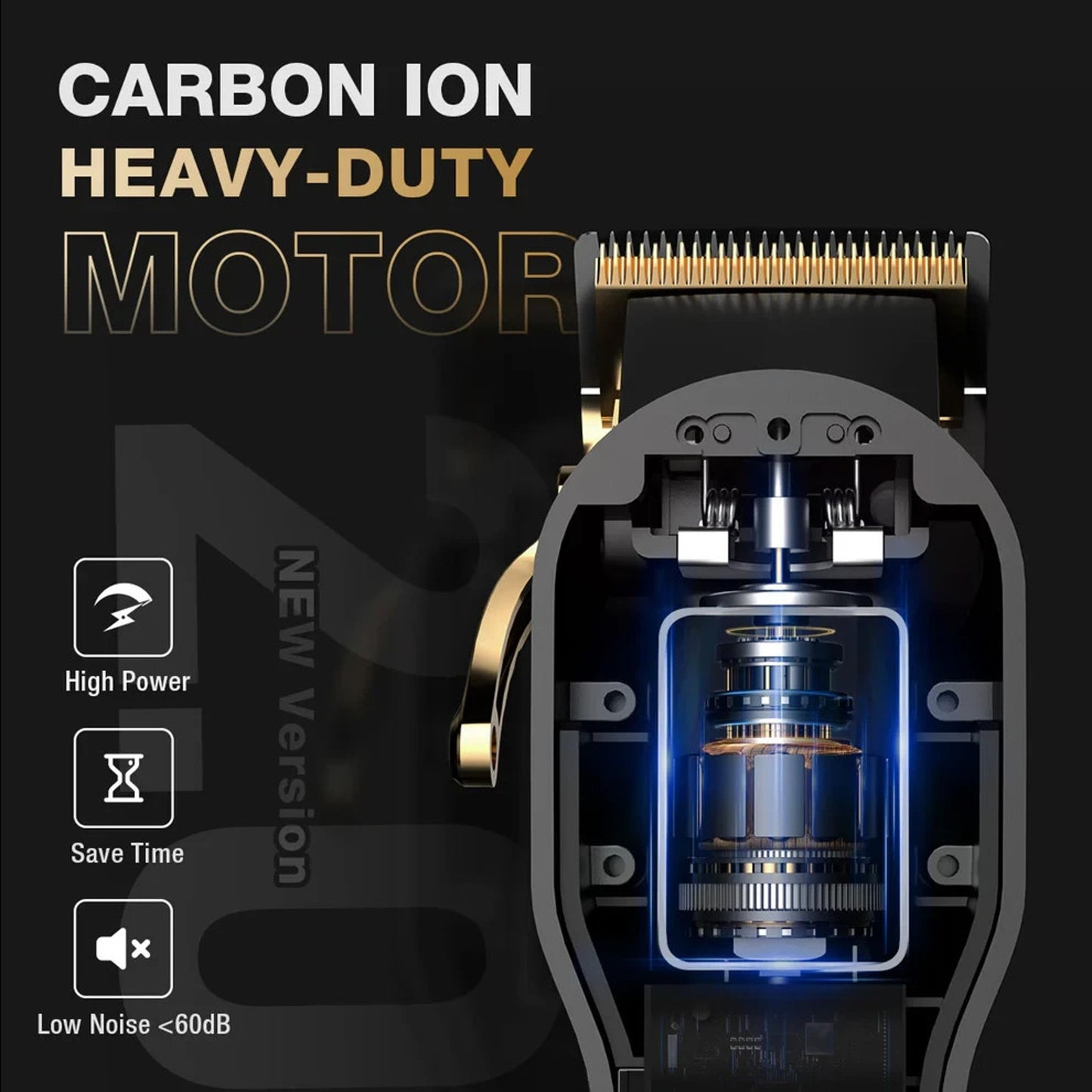 Suprent PRO THE BLACK DEVIL Hair Clipper & Detail Trimmer Kit HC596BX NEW