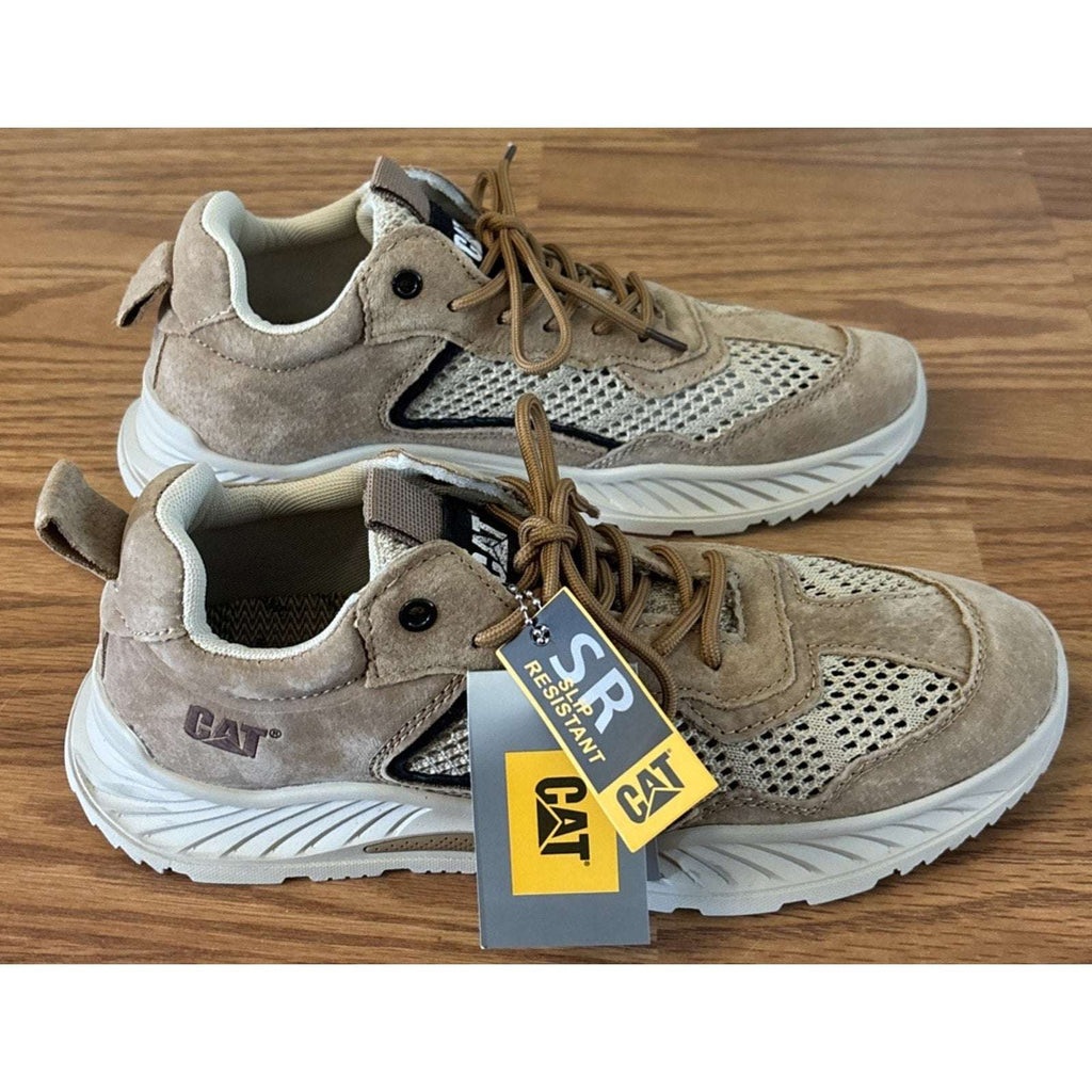 Caterpillar CAT Suede & Mesh Non-Slip Lace-Up Low Cut Sneakers Men's Sz 10 Wide