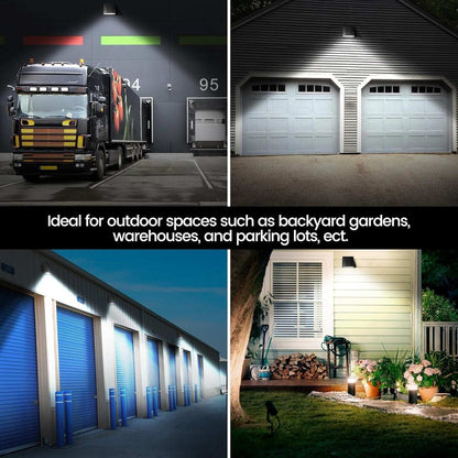 Garrini 30W Dusk to Dawn LED Wall Pack Security Light w/ Adjustable CCT & Power