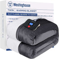 Westinghouse Electric Heating Blanket Silky Flannel & Sherpa Twin Size Charcoal
