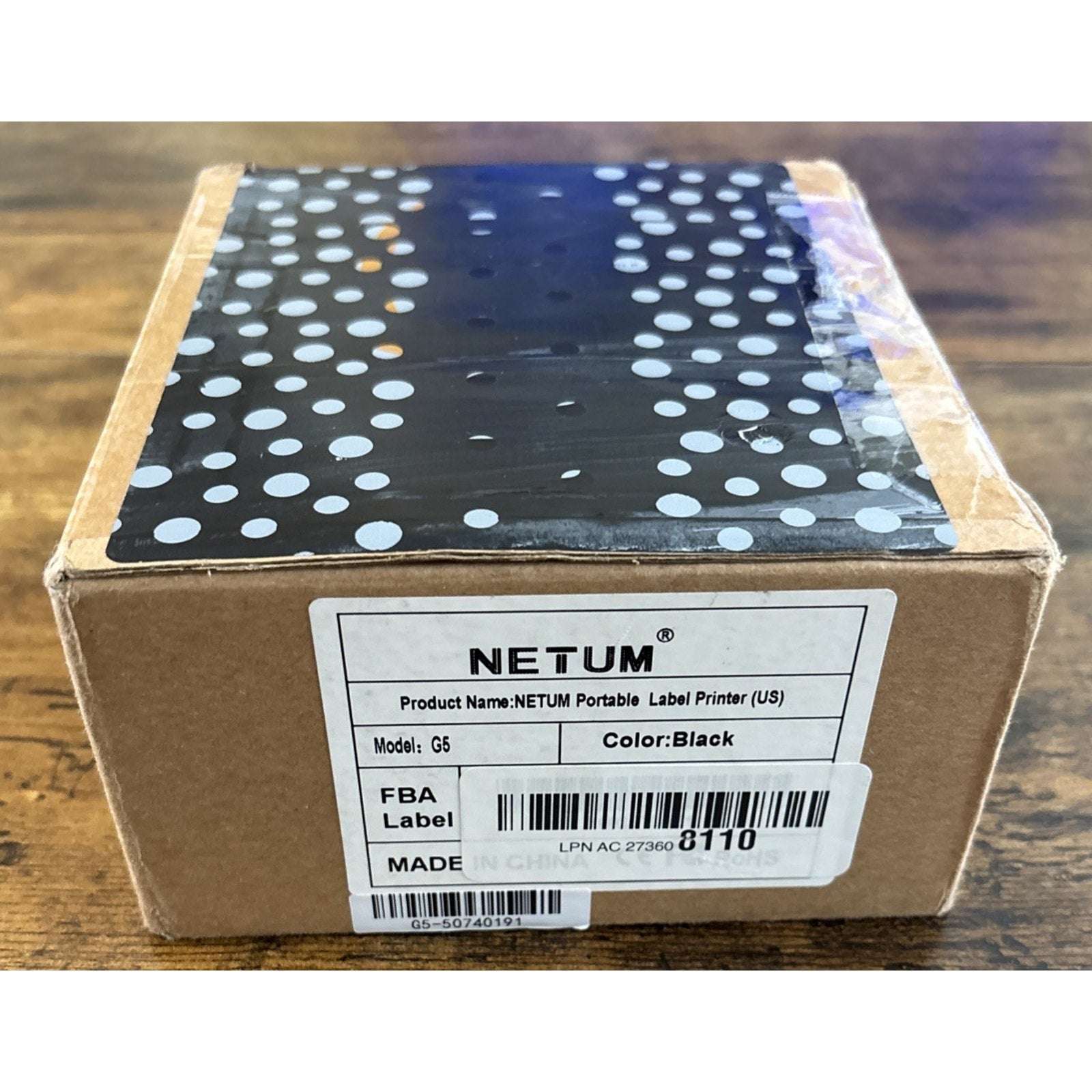 G5 Netum Bluetooth Thermal Label Maker Printer Android IOS Windows Black NEW/OB