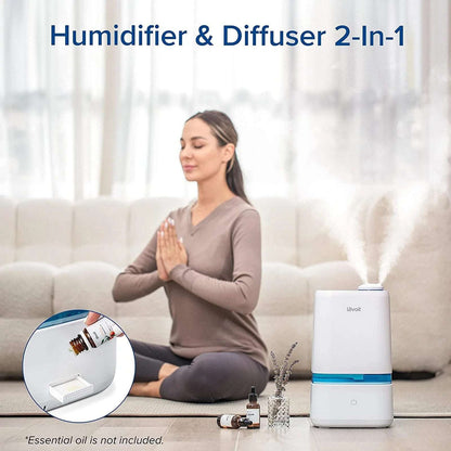 Levoit 4L Ultrasonic Cool Mist Humidifier & Aromatherapy Diffuser Auto-Off Quiet