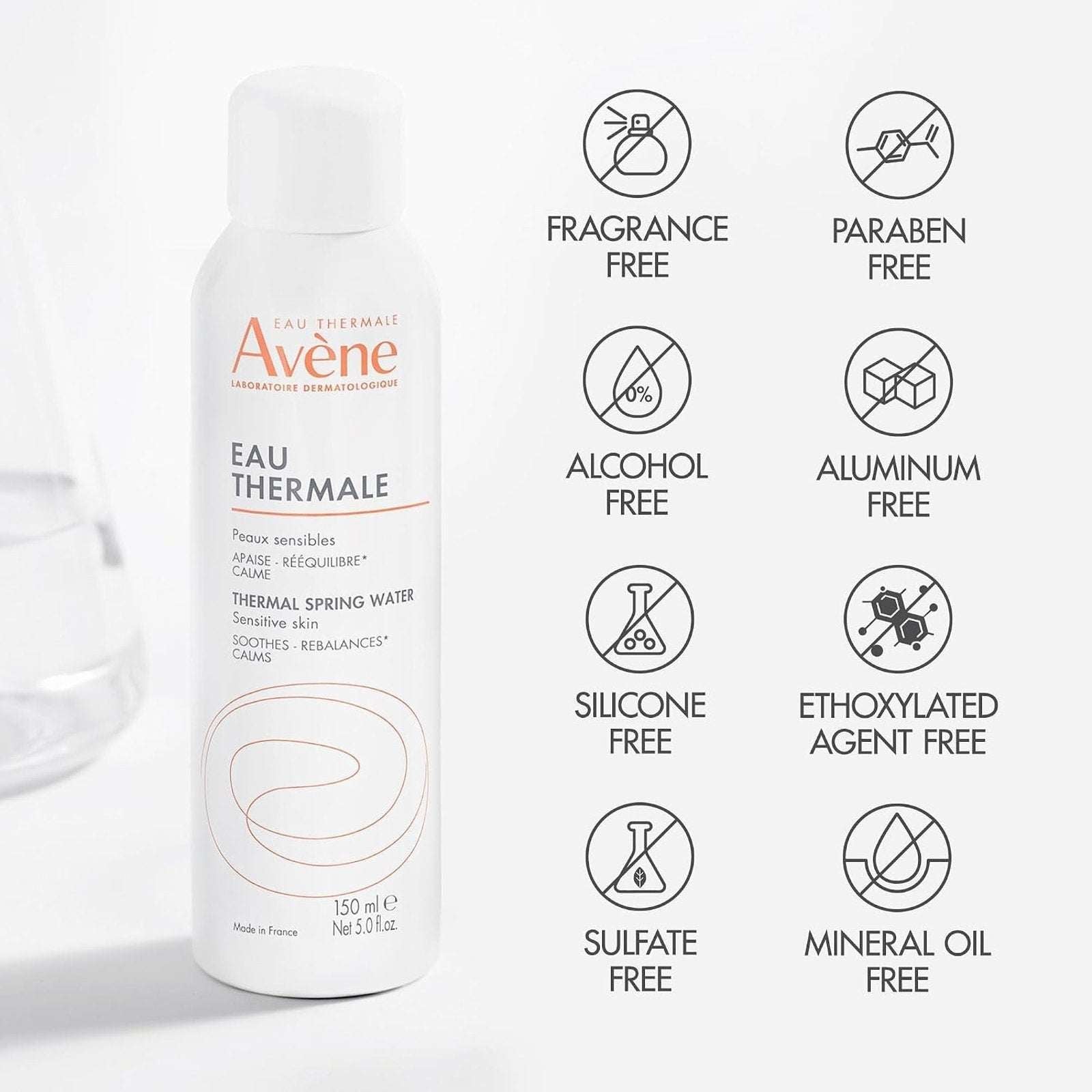 Avene Eau Thermale Spring Water for Sensitive Skin 5oz New/Sealed Soothes Calms