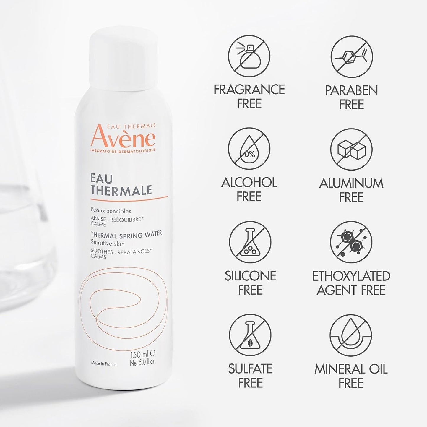Avene Eau Thermale Spring Water for Sensitive Skin 5oz New/Sealed Soothes Calms