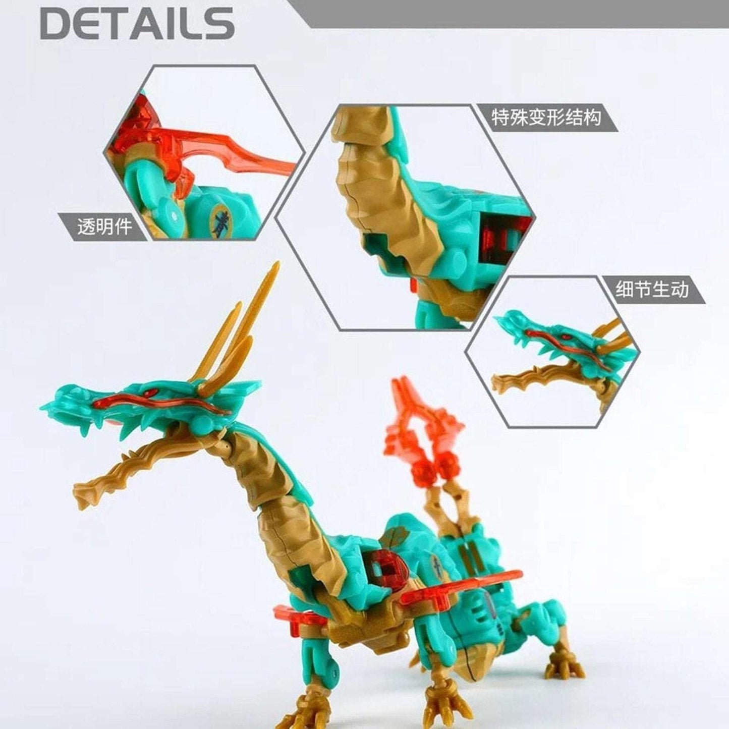 52toys Beastbox MB-14 Chinese Dragon Green Gold Ver. Action Figure MegaBox