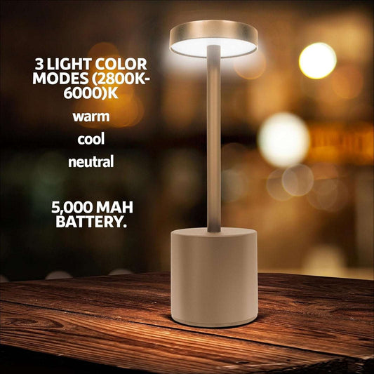 10 Pack Rechargeable Cordless Table Lamps Portable LED Indoor/Outdoor Gold