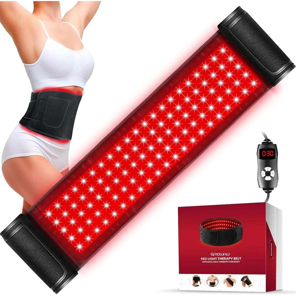 GMOWNW Red & Near Infrared Light XL Therapy Wrap Belt for Full Body Timer Remote
