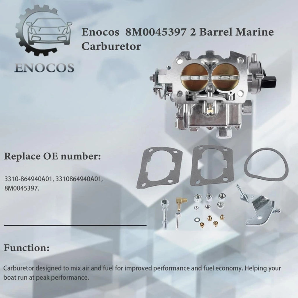 8M0045397 Marine Carburetor 2 Barrel for Mercruiser 3.0L 2.5L 4Cyl 3310-864940A0