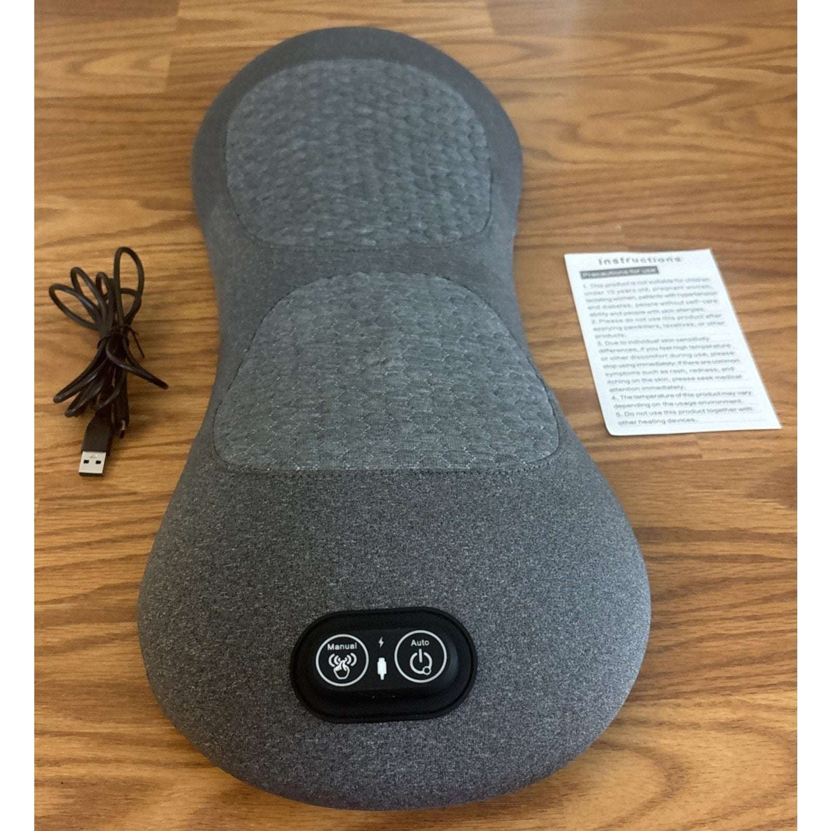 Smooth Triple Fusion 3in1 Back Massager Lumbar Pillow with Heat & Vibration NEW