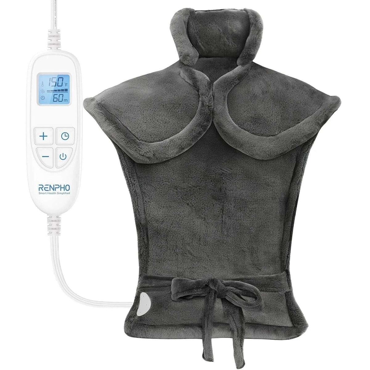 RENPHO Wearable Fast Heating Pad Neck Back & Shoulder w 6 Levels & 3 Timers