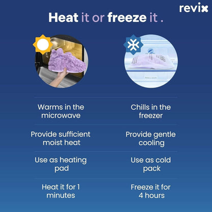 REVIX Microwavable & Freezable Booties Feet Ankle Warmers Hot/Cold Socks