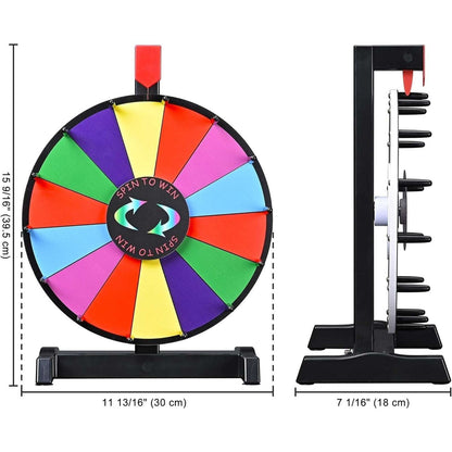 Winspin Customizable 14 Slot Spinning Prize Wheel Colorful Chore/Activity Wheel
