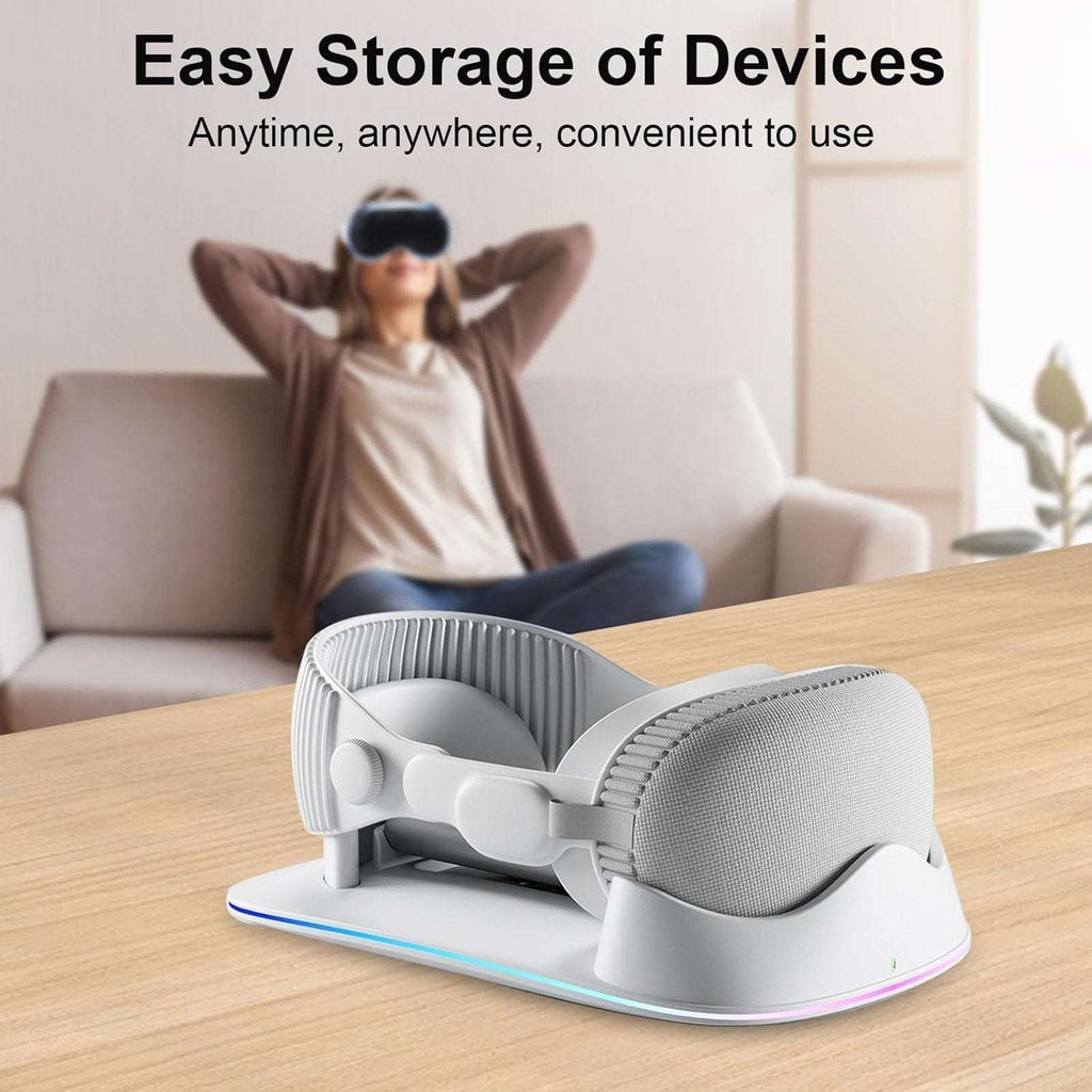 for Apple Vision Pro Magnetic Charging Dock Stand w/ AR Technology & RGB Light