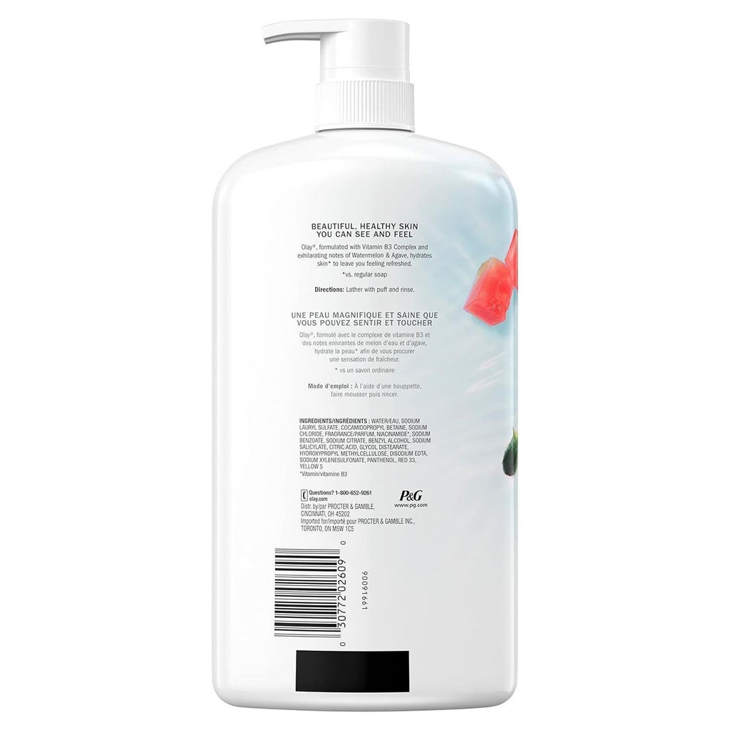 Olay Fresh Outlast VitaminB3 Complex Watermelon & Agave Hydrating Body Wash 30oz