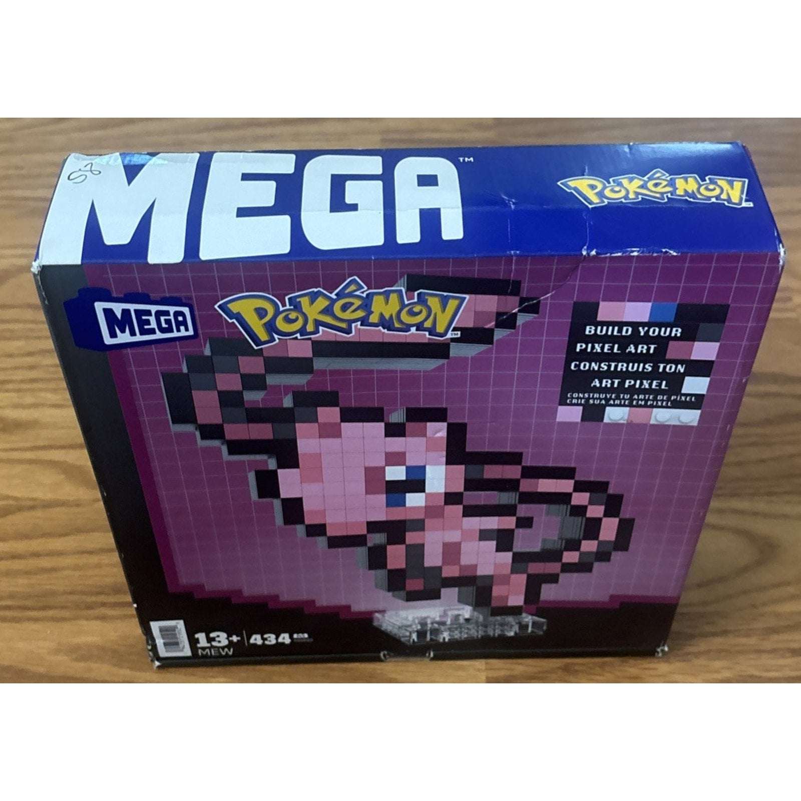 MEGA BLOKS Pokemon Mew Pixel Art 434 Piece Building Toy Set HWR80 - Retired 2025