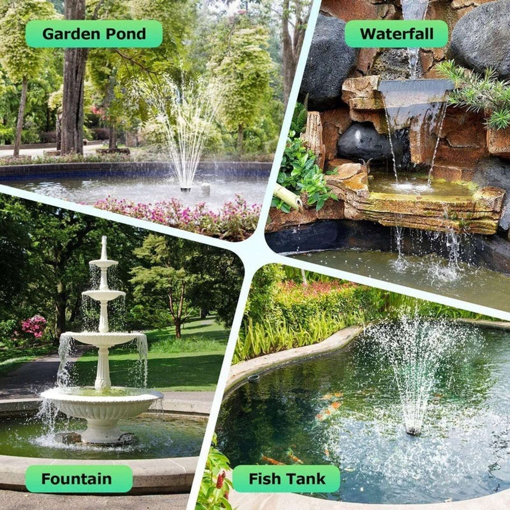 POPOSOAP 20W Solar Fountain Water Pump, 280GPH Submersible w/ Flow Control Valve