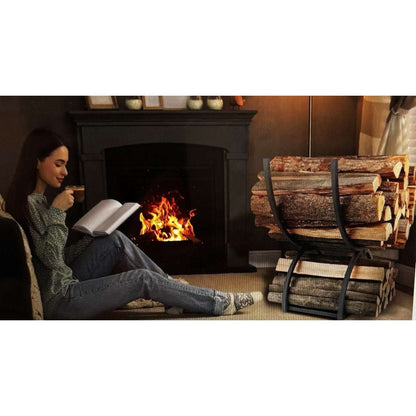Heavy Duty Firewood Log Rack Indoor/Outdoor Fireplace Wood Storage Stand Holder