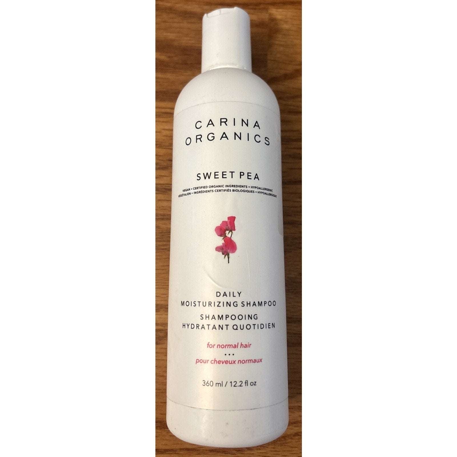 Carina Organics Sweet Pea Daily Moisturizing Shampoo - 360 ml / 12.2 fl oz