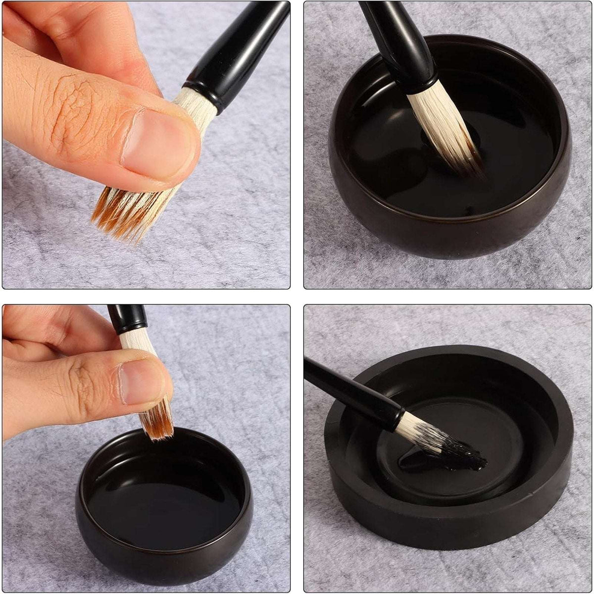Chinese Calligraphy Set Japanese Kanji Art Beginners Sumi Brushes Ink Stone Case