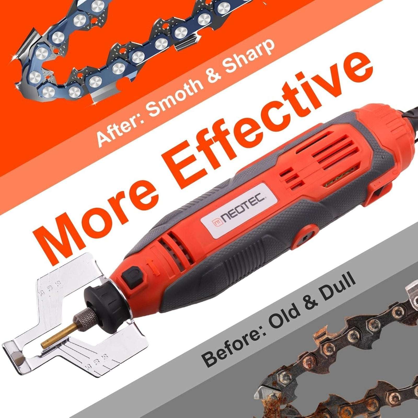 Electric Chainsaw Sharpener Tool Kit w Titanium-Plated Diamond Bit 8000-30000RPM