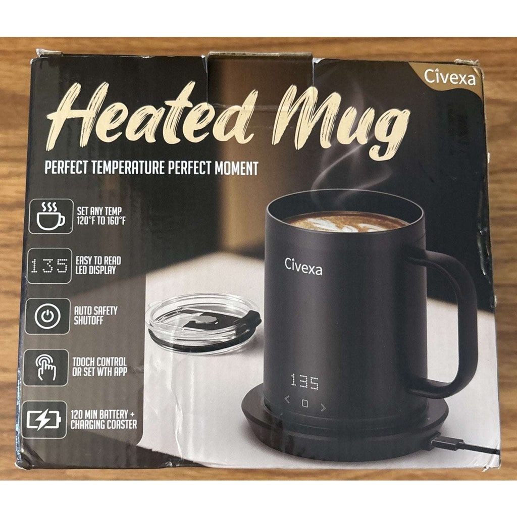 Civexa Heated Smart Mug Coffee Cup Rechargeable Touch & APP Control Auto Shutoff