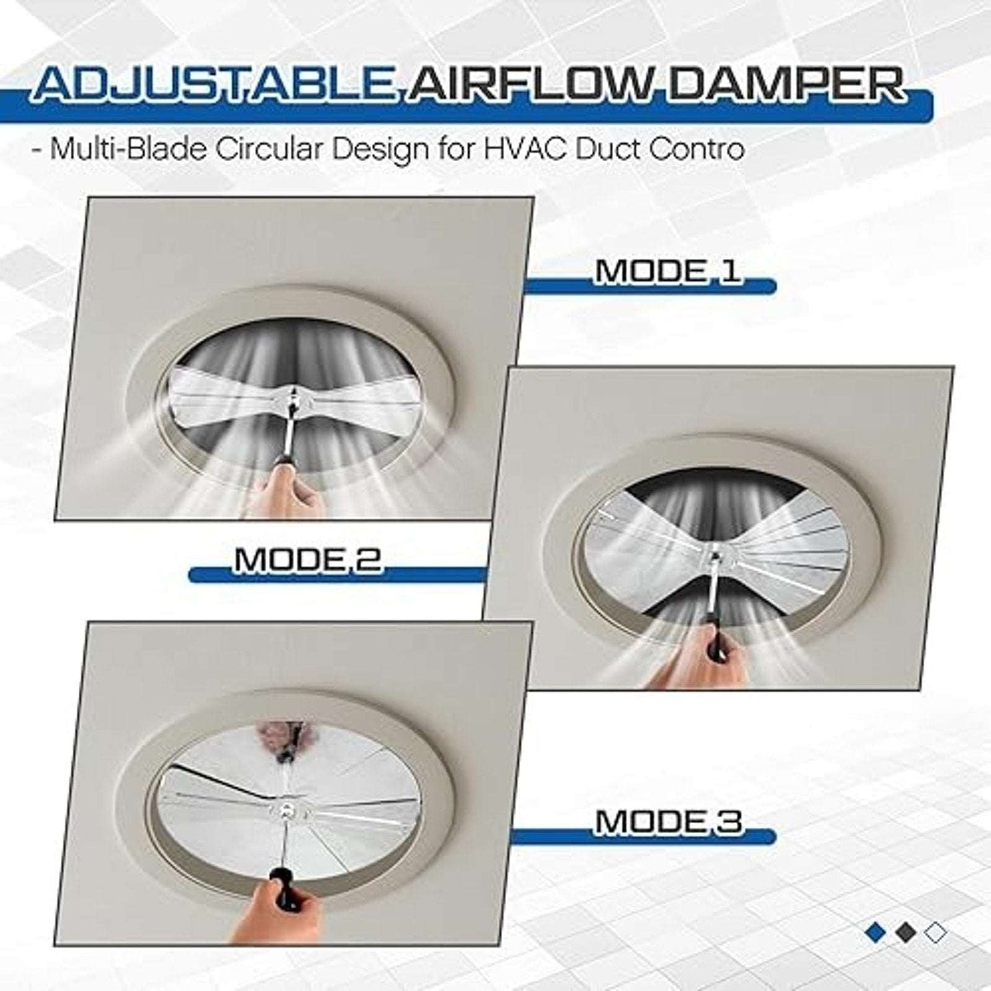 Steel 10" Round Radial Ceiling Air Supply Diffuser AC HVAC Vent Deflectors 10PCS