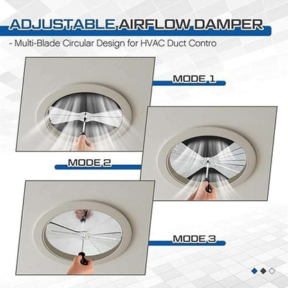 Steel 10" Round Radial Ceiling Air Supply Diffuser AC HVAC Vent Deflectors 10PCS