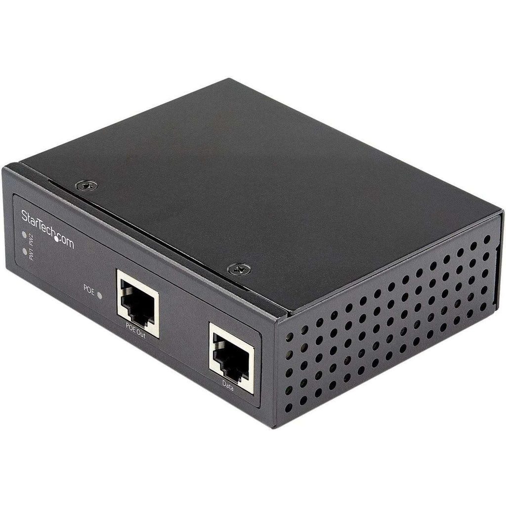 StarTech.com Industrial Gigabit PoE+ Injector 30W TAA 802.3at Midspan DIN Rail