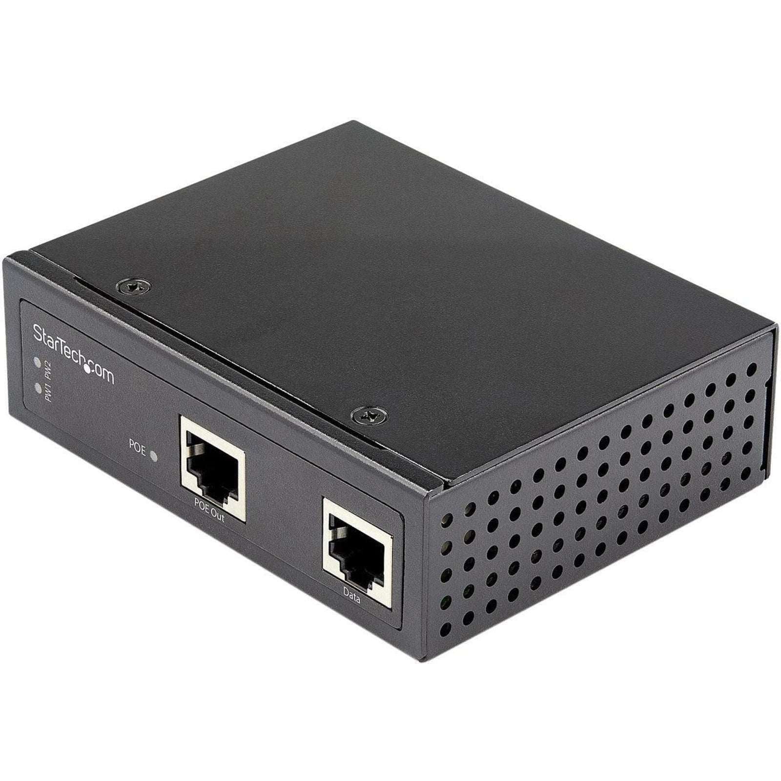 StarTech.com Industrial Gigabit PoE+ Injector 30W TAA 802.3at Midspan DIN Rail