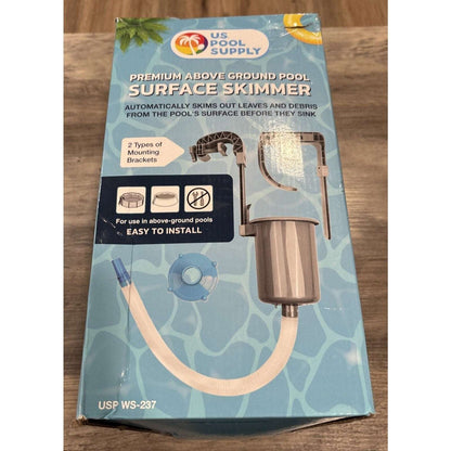 Above Ground Pool Surface Skimmer Wall Mount Automatically Cleans Debris READ