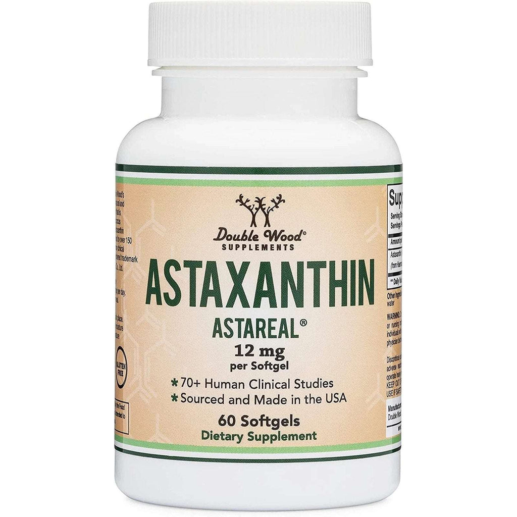 Astaxanthin Astareal 12Mg Max Strength, Natural, Made in the USA by Double Wood