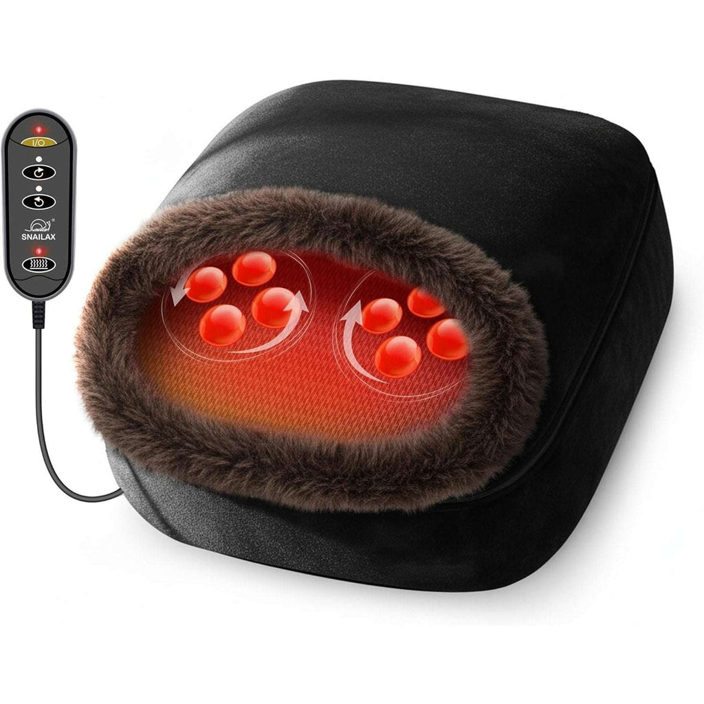 Snailax Electric Shiatsu Foot & Back Massager with Heat, Kneading Foot Warmer