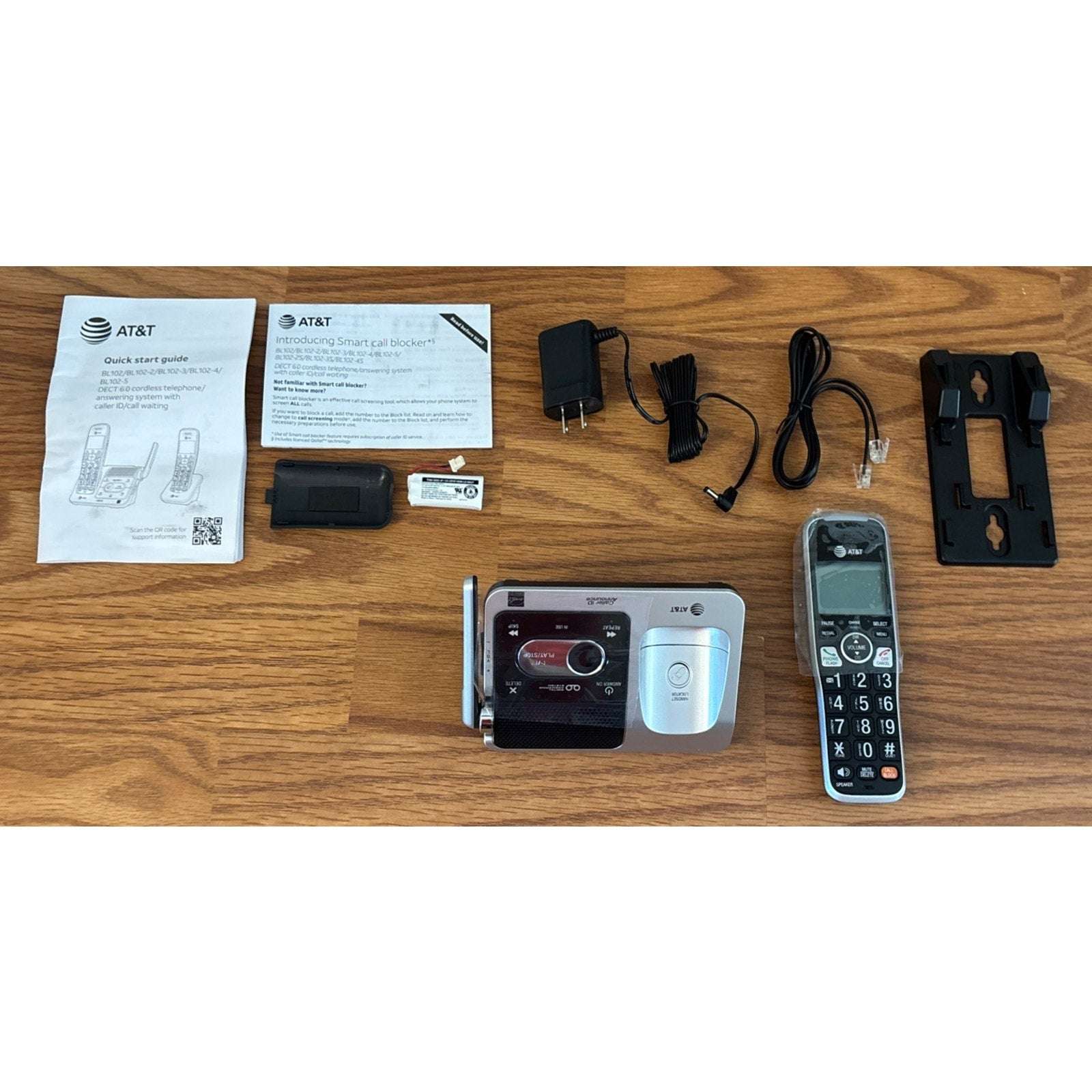 AT&T BL102 DECT 6.0 Cordless Phone w/ Answering Machine Caller ID/Block Intercom