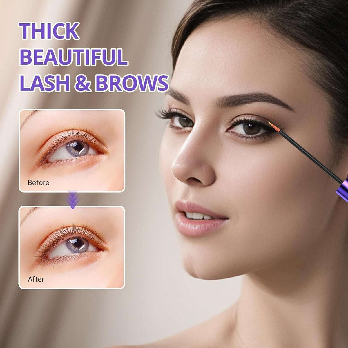 Rapid Eyelash Growth Serum for Thicker, Longer & Stronger Lashes & Brows