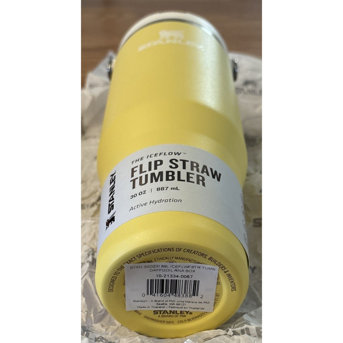 Stanley ICEFLOW 2.0 Flip Straw Tumbler 30oz Daffodil Stainless Steel Insulated