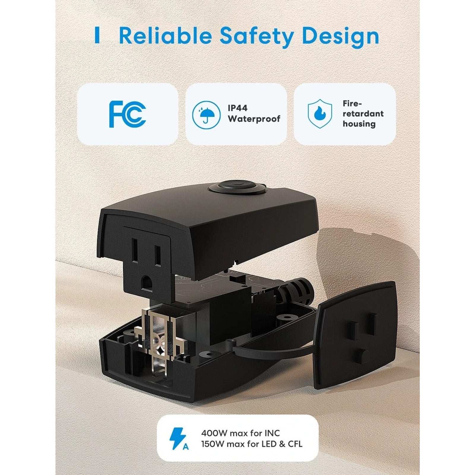 MEROSS Smart Outdoor Dimmer Plug Outlet Alexa SmartThings Google Voice Control