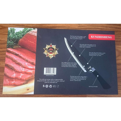 Culinary Knife Set Non Stick, Soft Touch Anti-Slip Handle 6 Piece Set ER-0238A