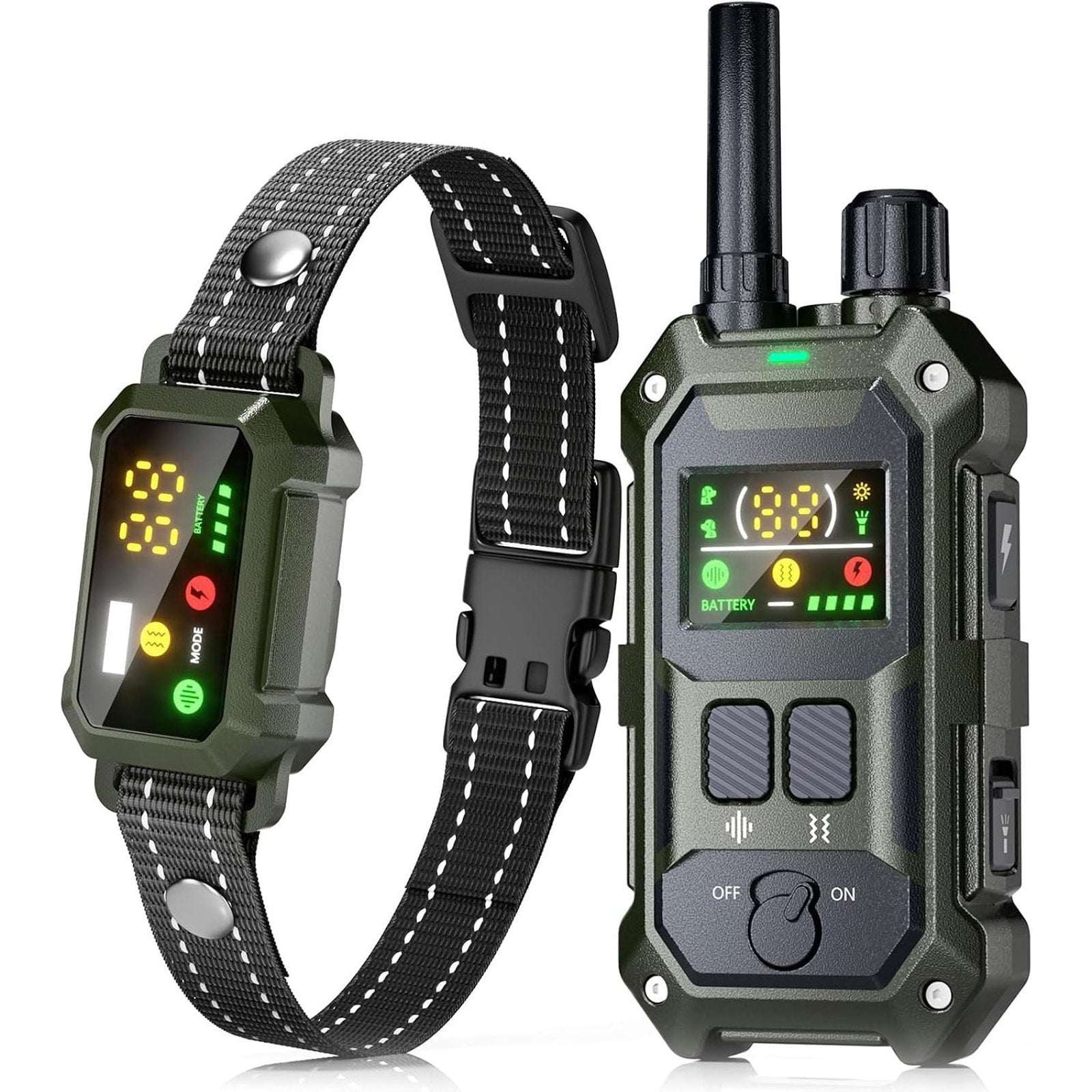 BLACKDOG Military Dog Shock Collar 4200ft Training Collar w/ Remote & LED Light