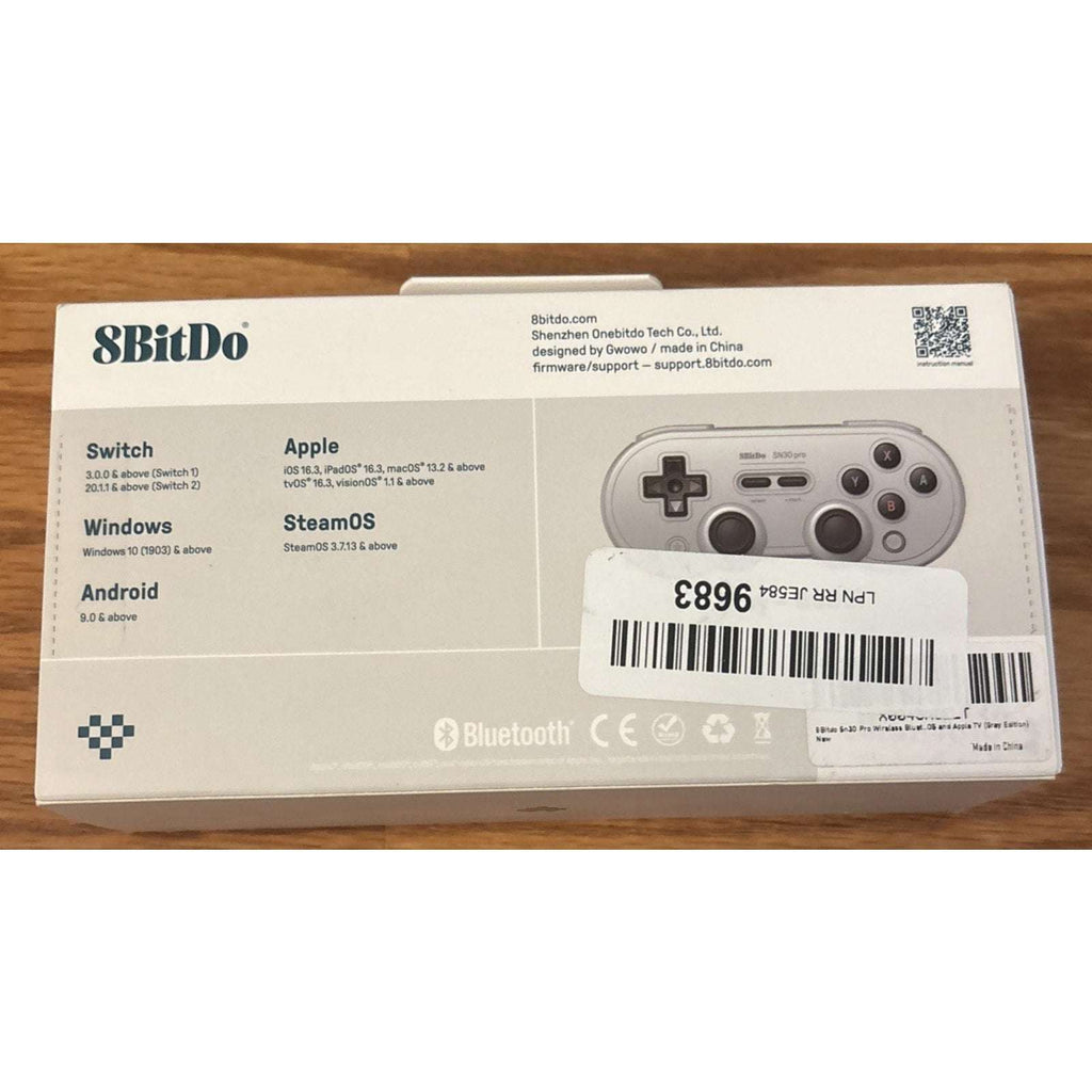 8BitDo SN30 Pro Wireless Bluetooth Controller - Gray Hall Effect Switch Windows+