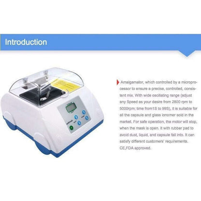 Dental Lab Digital Amalgamator High Speed Electric Capsule Mixer 2800-5000Rpm G8