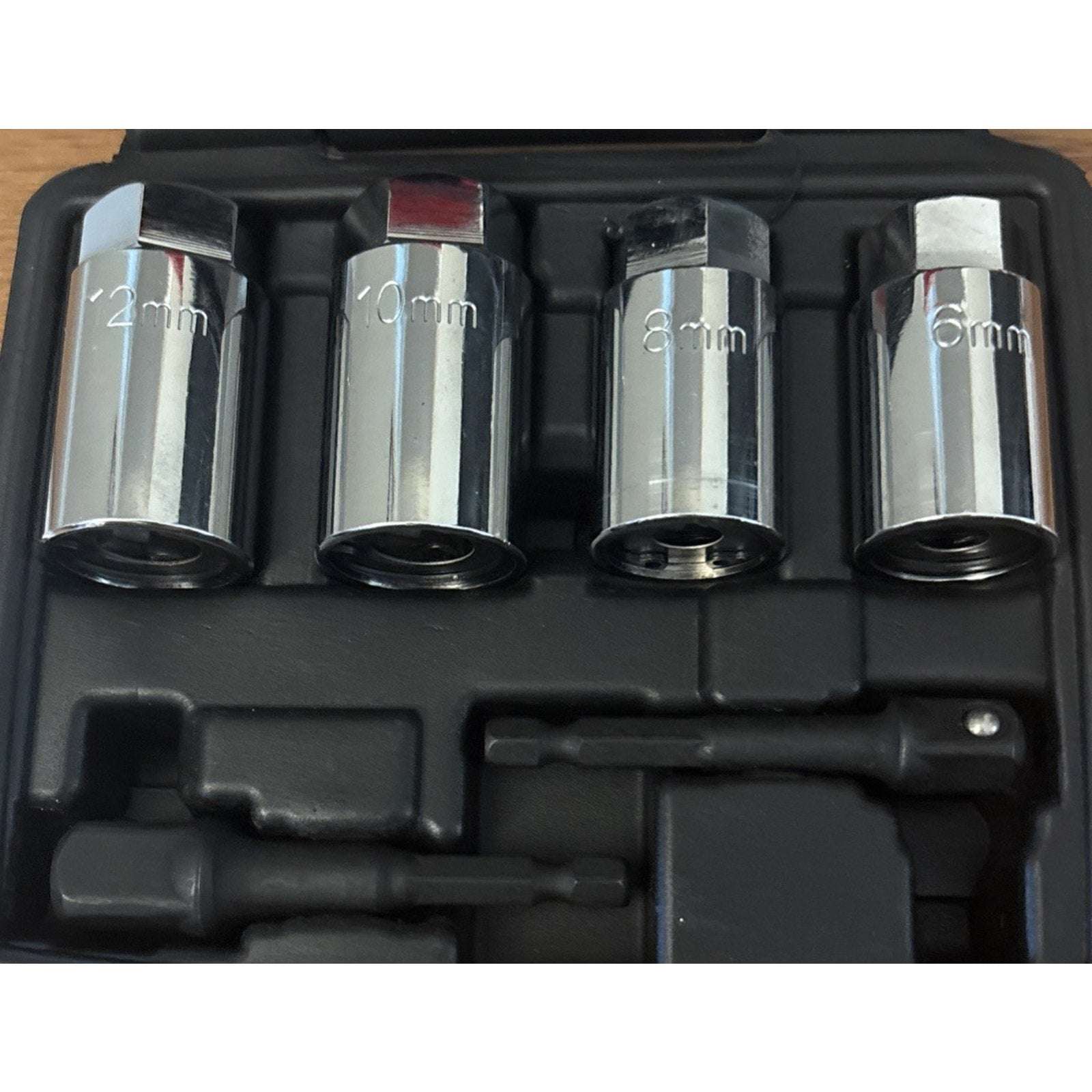 6PC METRIC Stud Remover Set 6mm 8mm 10mm 12mm w/ Impact Socket Adapter & Case