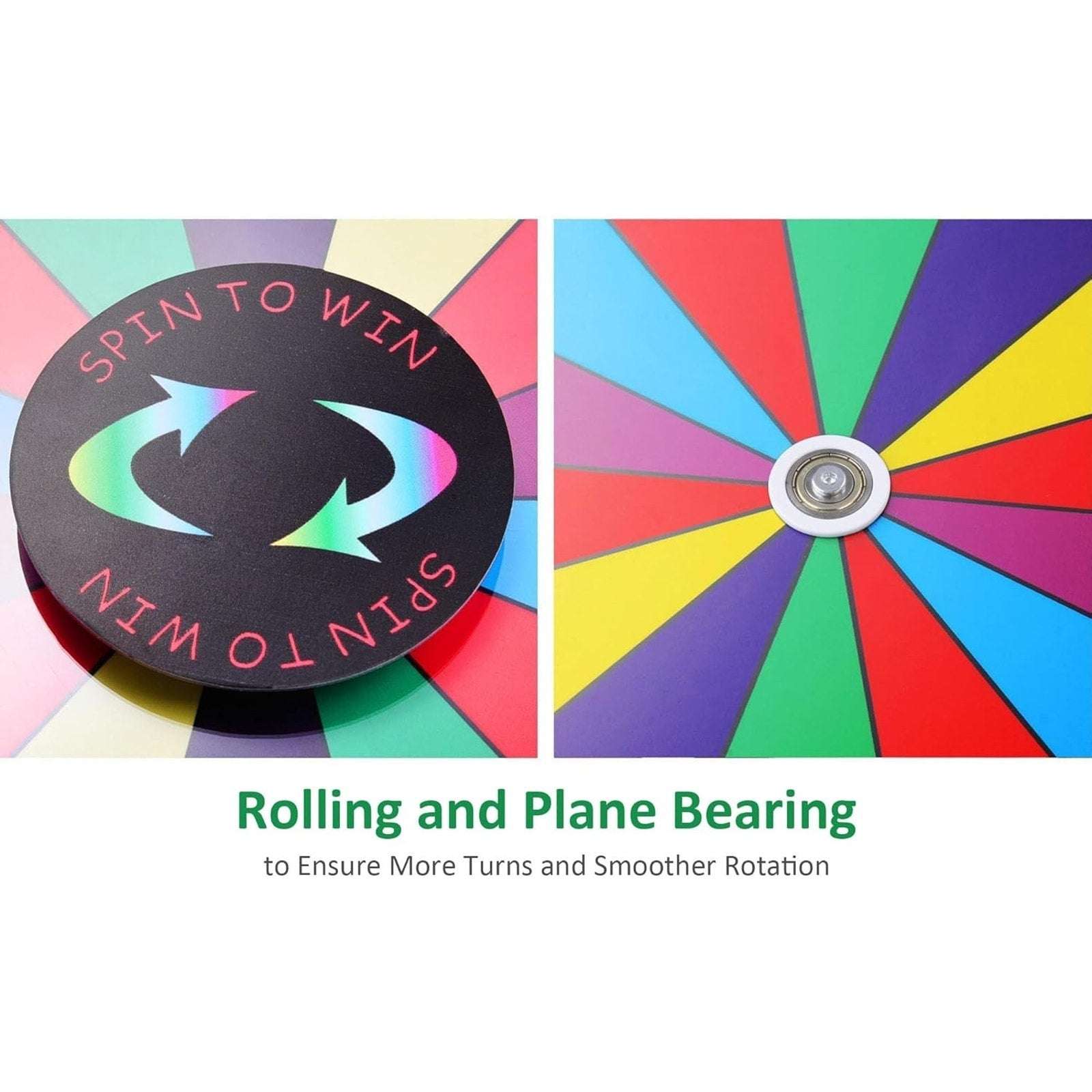 Winspin Customizable 14 Slot Spinning Prize Wheel Colorful Chore/Activity Wheel